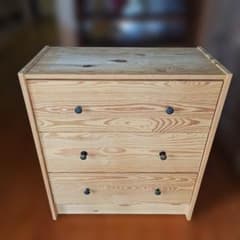 希少 廃盤品 木製 IKEA 3段 チェスト RAST ラスト 天然木 - メルカリ