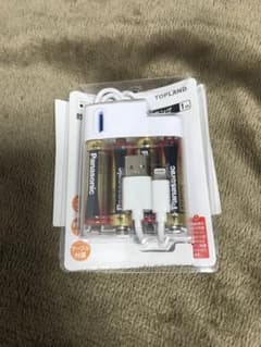 乾電池式充電器ライトニング１mのサムネイル