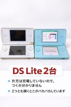 ニンテンドー DS Lite 本体 2台セット（ホワイト／ライトブルー