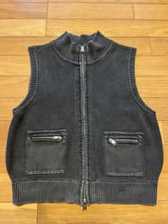MatinKim マーティンキム　ニットベスト　ロゴ　WASHEDのサムネイル