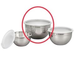 未使用☆LE CREUSET ステンレスミキシングボウル ふた付き - メルカリ