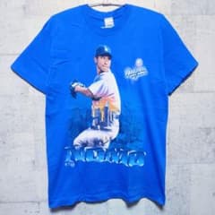 90s USA製 ドジャース 野茂英雄 NOMO Tシャツ 青 XL - メルカリ