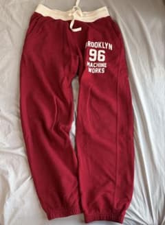 BROOKLYN MACHINE WORKS ユニクロ スウェットパンツ 赤のサムネイル