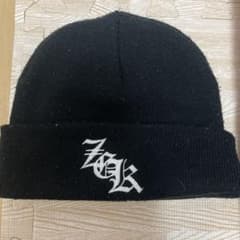 ZEEK ロゴ刺繍 ニット帽 ビーニー ブラック - メルカリ