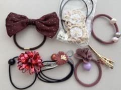 ヘアゴム ヘアクリップ まとめ売り 7点セットのサムネイル