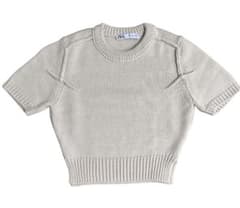 [美品] ZARA 半袖 クルーネック ニット セーターのサムネイル