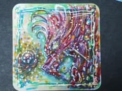 ミニ原画 幻想動物「赤龍」手描きイラストのサムネイル