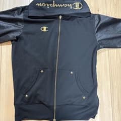 Champion ジャージ パーカー ブラック ゴールドのサムネイル