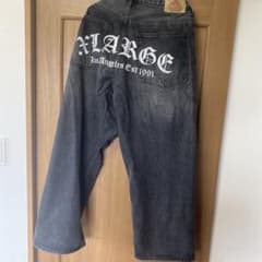 XLARGE デニムパンツ ブラック 刺繍ロゴのサムネイル