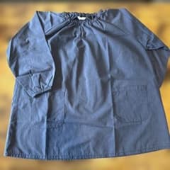 幼稚園用スモック ダークブルー 紺色120のサムネイル