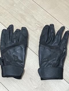 ミズノグローバルエリートバッティング用手袋 黒色 フィンガーレスのサムネイル
