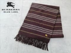 美品 バーバリーブラックレーベル カシミヤ マフラー ストール