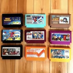 名作まとめ売り】ファミコンソフト 9本 (プラスおまけパーマン