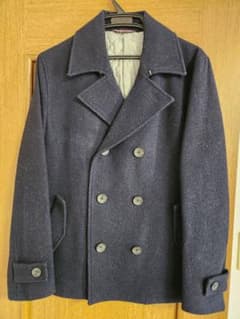 COMME CA COMMUNE ネイビー ダブルブレスト ピーコート サイズM