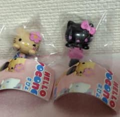 ハローキティ ぴょこのるマスコット コギャル(日焼け) ブラック＆日焼けキティのサムネイル