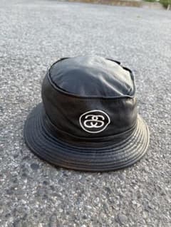 stussy ゴートレザーバケットハット - メルカリ