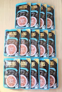 黒缶パウチ　 しらす入りまぐろとかつお　14袋のサムネイル
