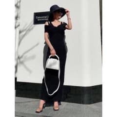 美品eimyistoire twintwistオフショルニットワンピースエイミーのサムネイル