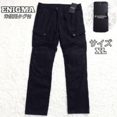 ENIGMA レヴェリーカーゴパンツ バイカーパンツ ストレッチ 黒 XL