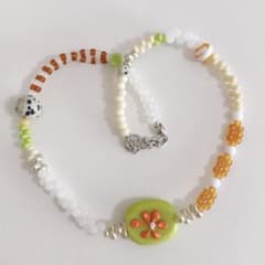 no.432／a'moureveビーズネックレス ハンドメイド 古着 韓国 - メルカリ