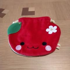 りんごモチーフ 巾着袋 ポーチのサムネイル