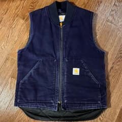 極上ハチノス】90s カーハート ダックベスト VQ182 ネイビー M - メルカリ