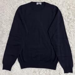 美品】ジョンスメドレー ウール ハイゲージニット セーター ブラック L