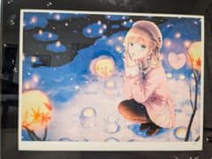 【週末セール】Hiten先生直筆サイン入り「雪あかり」版画 ☆月末セール☆Hiten先生直筆サイン入り「雪あかり」版画 - メルカリ
