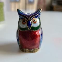 七宝焼ふくろうの置物のサムネイル