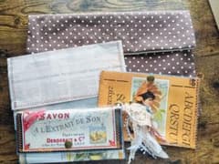 軟質蛇腹ファイル❁軟質フラットポーチ❁おすそ分け　4点セット❦のサムネイル