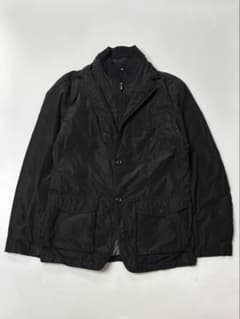 ARMANI COLLEZIONI ブラック 重ね着 ナイロンジャケット 48 - メルカリ