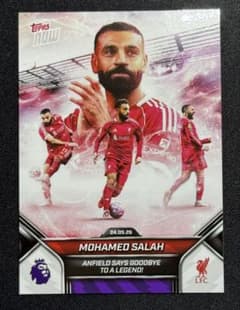 モハメドサラーTOPPS NOW Liverpool リヴァプール ラストゲームのサムネイル