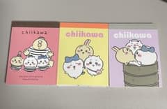 ちいかわ　ミニメモ帳　3点セット　セリア - 3