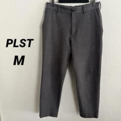 PLSTプラステ　メンズ スラックス グレー　Mサイズ　ストレッチ　ウエストゴム