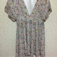 アクアガール花柄ワンピースのサムネイル