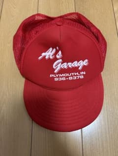 メンズメッシュキャップ　古着　赤　Al's Garageのサムネイル