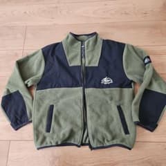 CAMP7 フリースジャケット 140サイズ オリーブ/ブラックのサムネイル