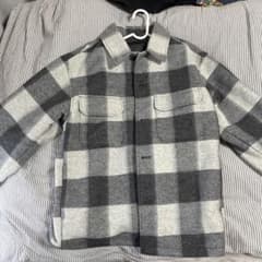 ユニクロ グレー系チェック フランネルジャケットのサムネイル