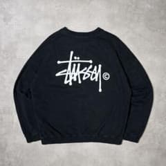 Basic Stussy Crew ロゴ プリント クルーネック スウェット - メルカリ