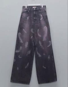 MASU BOYS FEATHER BAGGY JEANS BLACK PINKのサムネイル
