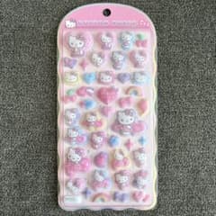 【正規品】サンリオ　キティ　コットンパフィ　ピンク　ヒョウ柄のサムネイル