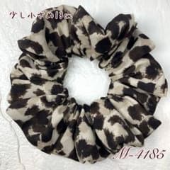 ハンドメイドシュシュM-4185♡レオパードジョーゼット♡ - メルカリ