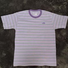 THE NORTH FACE ボーダー Tシャツ パープル Mのサムネイル