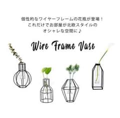 花瓶 ワイヤーフレーム花瓶 ワイヤーフレーム 個性的 オシャレ 北欧スタイルのサムネイル