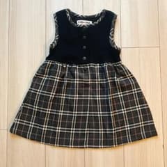 Petite Fleur ノースリーブ ワンピース 100 チェック柄
