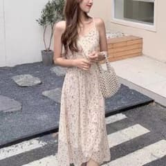 花柄キャミソールワンピース ロングワンピース　可愛い　Lサイズのサムネイル