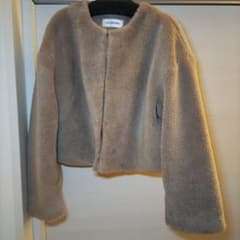 (新品未使用) Lily Brown ベージュ ふわふわ ジャケット ボアジャケ