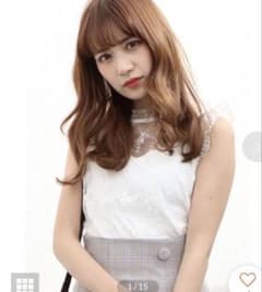 dazzlin ダズリン レース切替えフリルブラウス　ノースリーブ　ガーリーのサムネイル