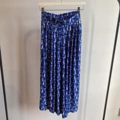 AZUL by moussy 青色柄　ガウチョパンツ スカーチョ　ウエストゴムのサムネイル