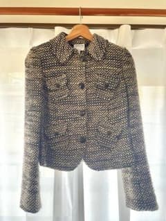 極美品】アルマーニ ツイードジャケット 黒ベージュ 40卒業 入学式
